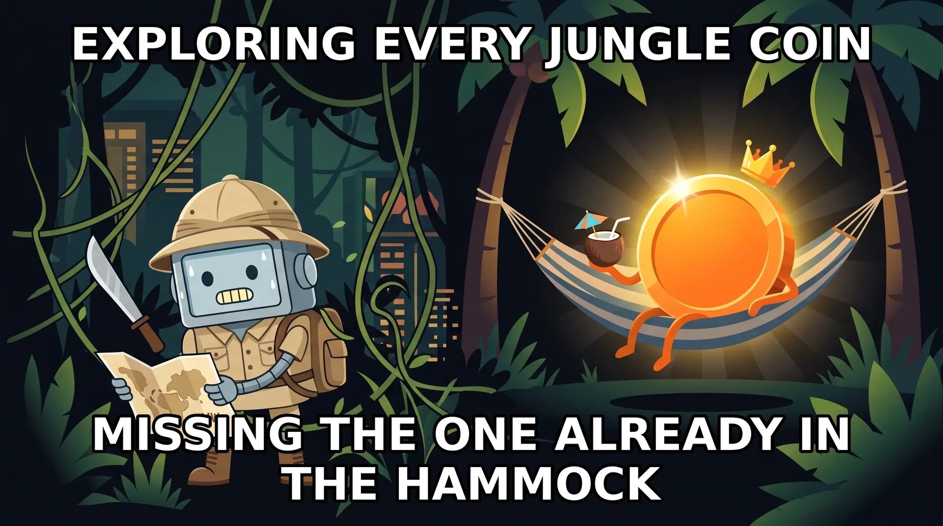 Meme: Wild.io tries hard to look cool while the glowing Monero coin steals the show.